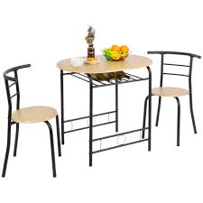 Shop our selection of home kitchen pub and bistro table sets. Table Chair Sets Bonnlo Bistro Table Set Black 3 Pieces Dining Set With One Table And Two Chairs Breakfast Table Set With Metal Frame And Extra Storage Shelf Pub Table Set