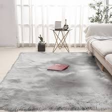 faux fur rug gy area rug