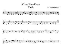 easy hymns for violin free sheet