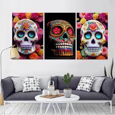 Mexican Skull Art Canvas Print
