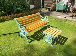 Cast Iron Garden Set Bench Seat And