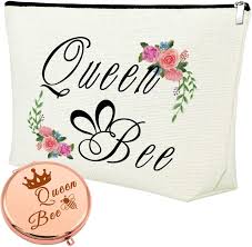 queen bee gift for women makeup bag bee