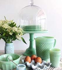 Green Glassware Vintage Glassware