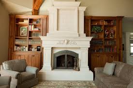 Custom Cast Stone Concrete Fireplace