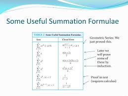 Ppt Some Useful Summation Formulae