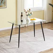 Rectangle Glass Dining Table Modern