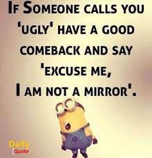 After all, it's not the beer cans that are ugly; Funny Quotes And Sayings I Am Not Mirror Someone Call You Ugly Daily Funny Quotes