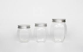 clear plastic honey jar whole with