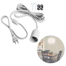 12 Ft Hanging Extension Cord For Lantern Light Bulb Cable Plug Ceiling Socket 695639410773 Ebay