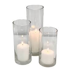Trio Vase With Pillar Candles