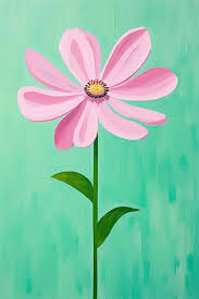 pink flower with a green background