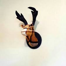 Fabric Stag Head Wall Mounted Hanging