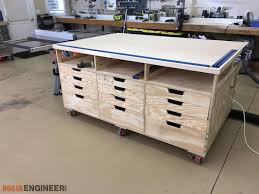 I'm completely new to woodworking and wanted to build a bench could be put away when not in use, but still be practical. Ultimate Workstation Rogue Engineer