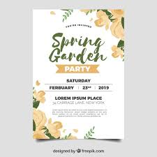Free Vector Spring Garden Party Flyer