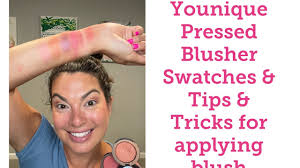 younique pressed blusher swatches