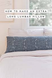 how to make an extra long lumbar pillow