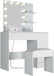 cozy castle white vanity desk with
