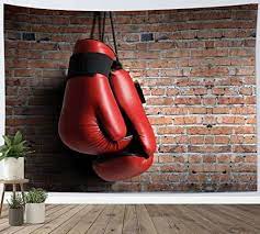 hvest sport tapestry boxing glove on