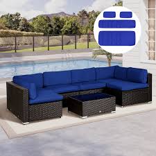 Outsunny Outdoor 14pc Patio Rattan Sofa