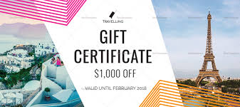 Gift Certificate Template Travel Certificatetemplategift Com
