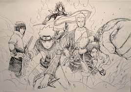 Naruto, Luffy, Sasuke, Zoro and Madara by minhquach94 on DeviantArt