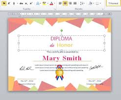 Diploma Certificado Editable Word Diploma