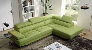 mia modern sectional lime green