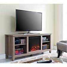 Tv Stand With Fireplace Insert Ash Grey