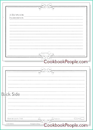 Creative Card Template For Word With Recipe 4 Images 7 Best