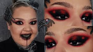 black widow spider inspired makeup look