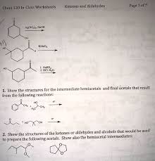Chem 130 In Class Worksheets Ketones