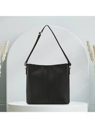 faux leather shoulder handbag