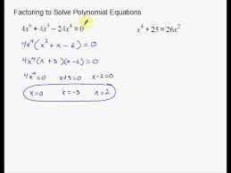 Solving Polynomial Equations By
