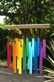 Rectangles Glass Wind Chime Rainbow