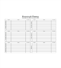 Student Assignment Planner Template Student Homework Planner