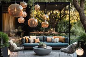 A Modern Outdoor Living Room With