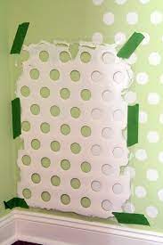 Use Laundry Basket To Paint Polka Dots