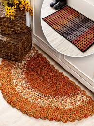 crochet a traditional round rag rug