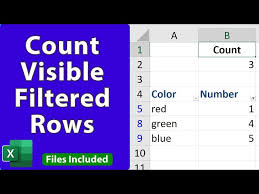 count visible rows in a filtered list