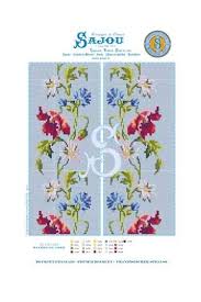 Cross Stitch Pattern Chart Reedition Flower Motif French Bouquet