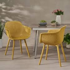 Lotus Outdoor Modern Dining Chairs Set