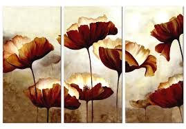 Canvas Painting Shining Poppies 3