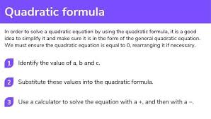 quadratic formula gcse maths steps