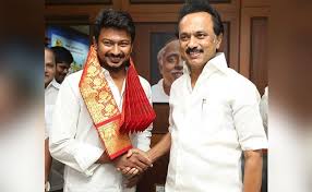 Actor udhayanidhi stalin poses with father and dmk president mk stalin after being appointed the party's youth wing secretary, in chennai on july 4, 2019. Mk Stalin S Son Udhayanidhi Stalin To Head Dmk Youth Wing That His Father Led For 35 Years
