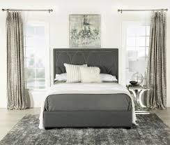 Charcoal Fabric Upholstered Queen Bed