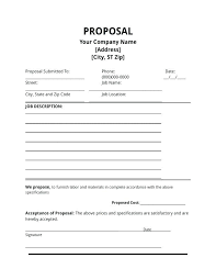 Bid Contract Template Co The Sample Job Proposal Template Writing A