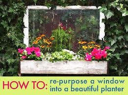 old window into a beautiful planter