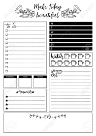 Clean Style Daily Planner Template Stationery Design Cute And