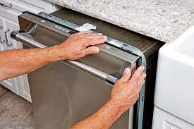 how to install dishwasher end panel