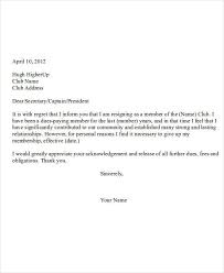 membership resignation letters 13